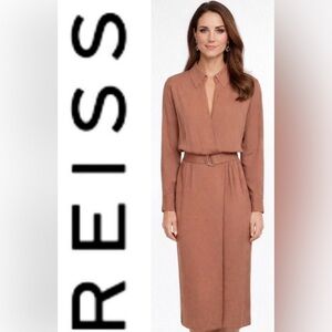 Reiss Emlie belted midi dress- NWT Size 4 - $330